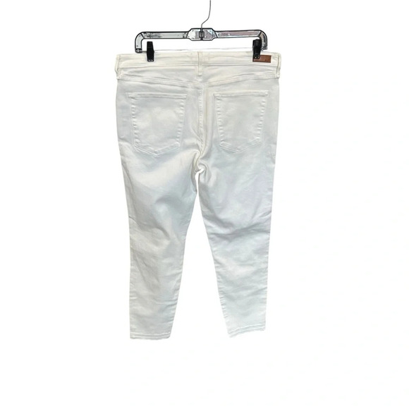 NWT Abercrombie & Fitch Simone High Rise Ankle Jeans in White Size 32 - Picture 8 of 9